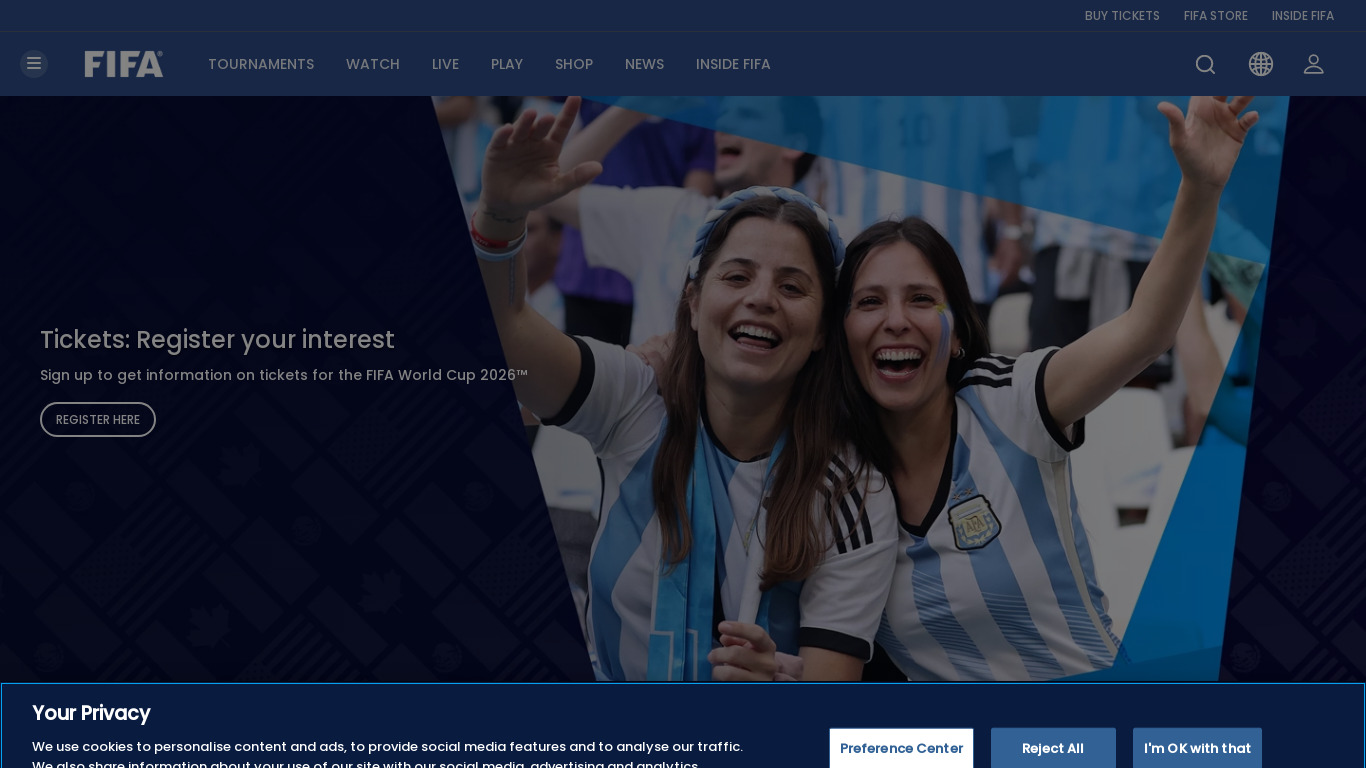 2014 FIFA World Cup Brazil Landing page