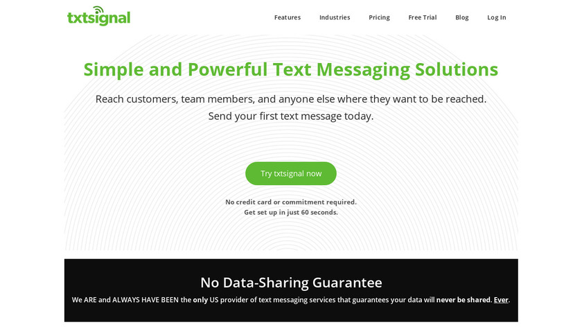txtsignal Landing Page