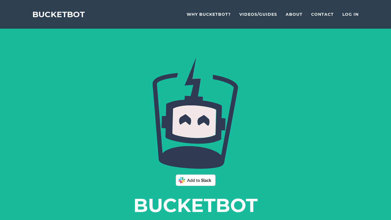 BucketBot.io Landing page