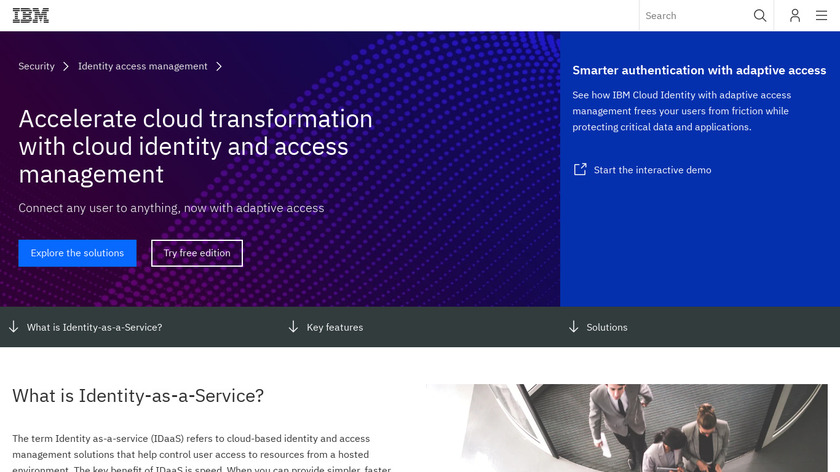 IBM Identity and access management Landing Page