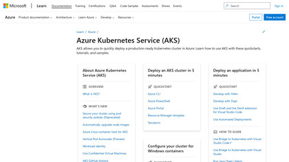 Azure Kubernetes Service (AKS) screenshot