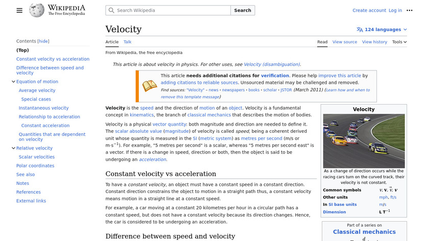 Velocity Standard Landing Page