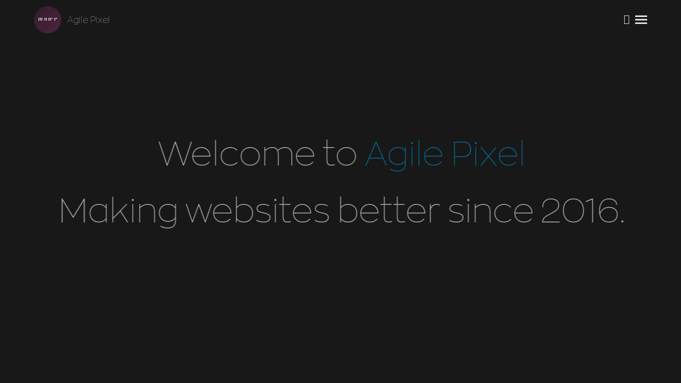 Agile Pixel Landing page