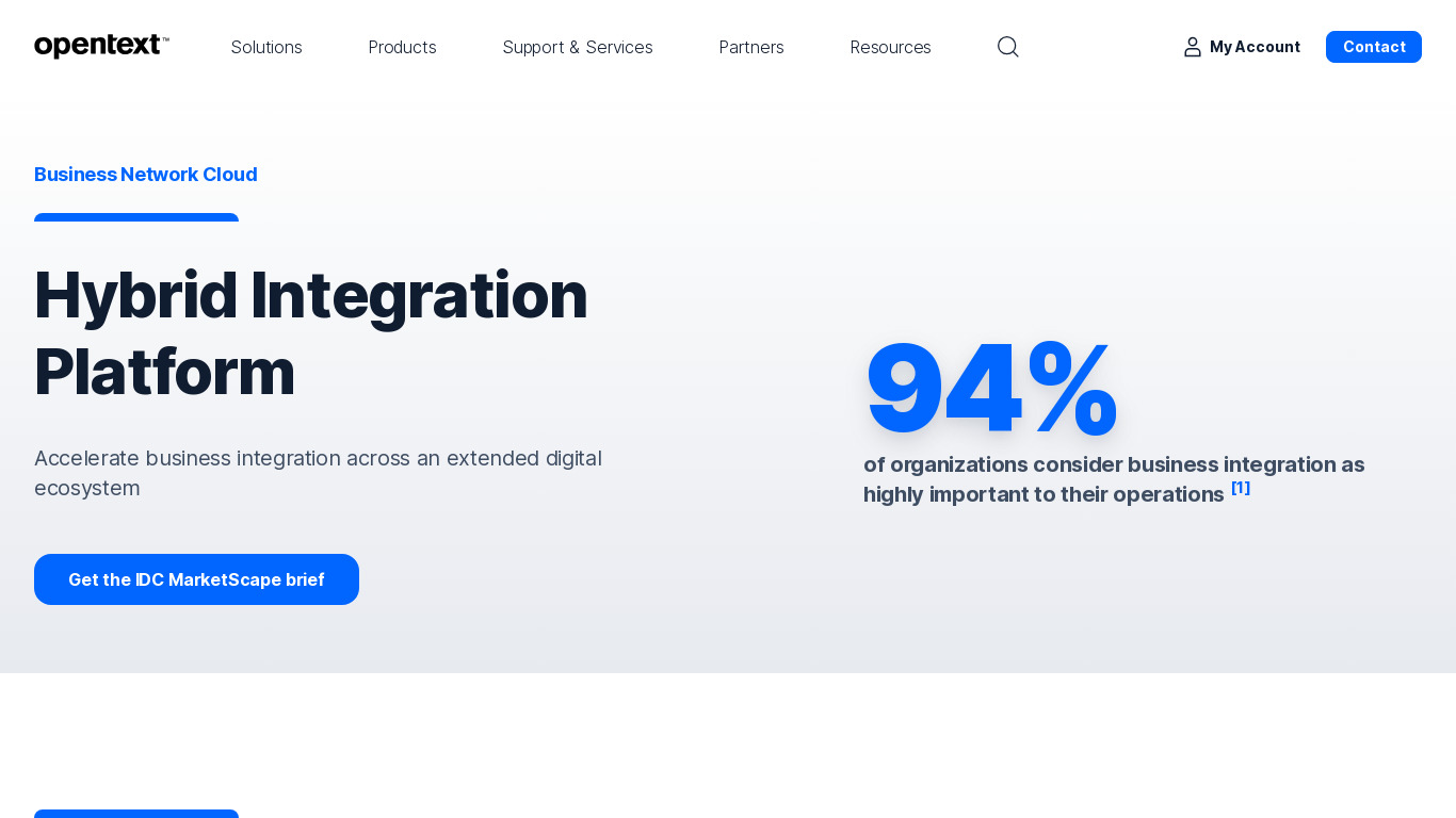 OpenText Alloy Landing page