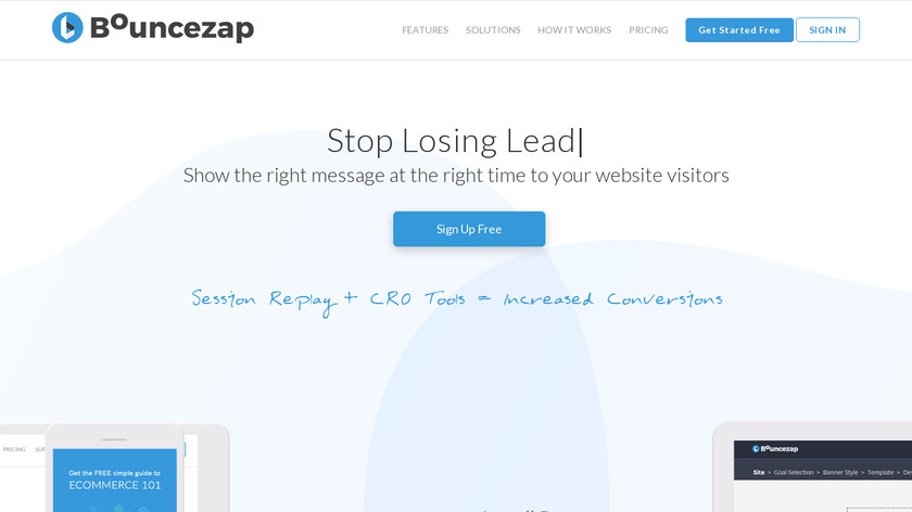 Bouncezap Landing Page
