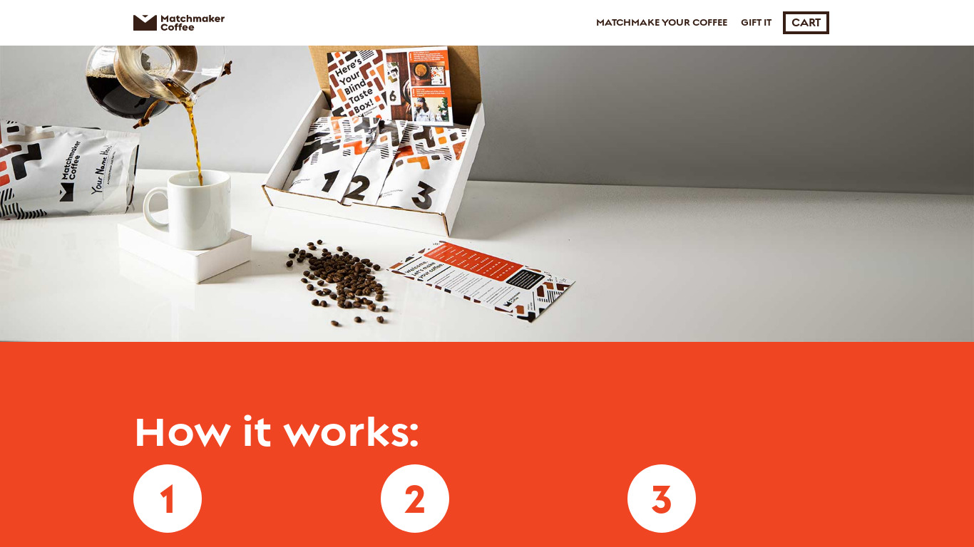 Matchmaker Coffee Landing page