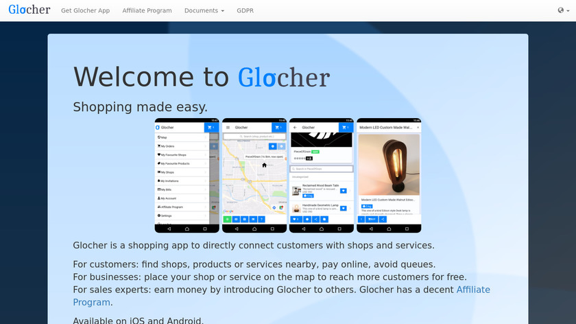 Glocher Landing Page