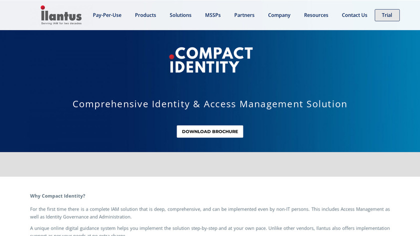 Ilantus Compact Identity Landing Page