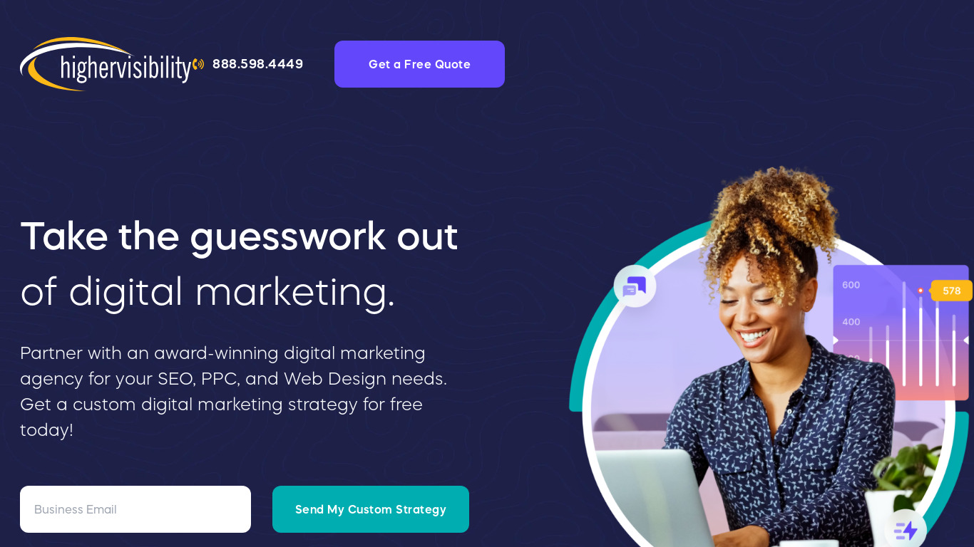 HigherVisibility Landing page