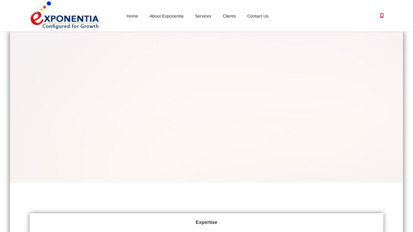 Exponentia US Inc. Landing page