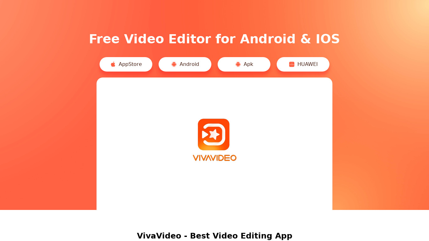 VivaVideo Landing page