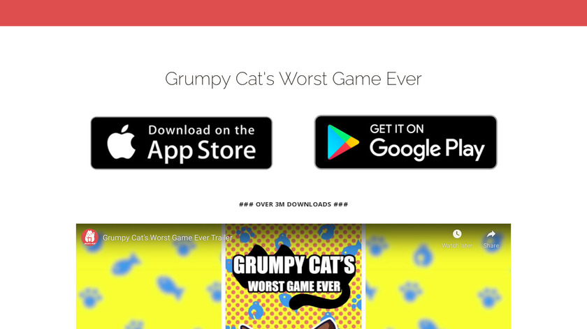 Grumpy Cat's Worst Game Ever Landing Page