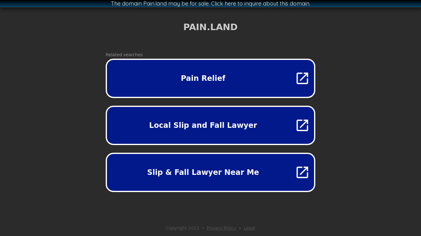 Painland Landing page