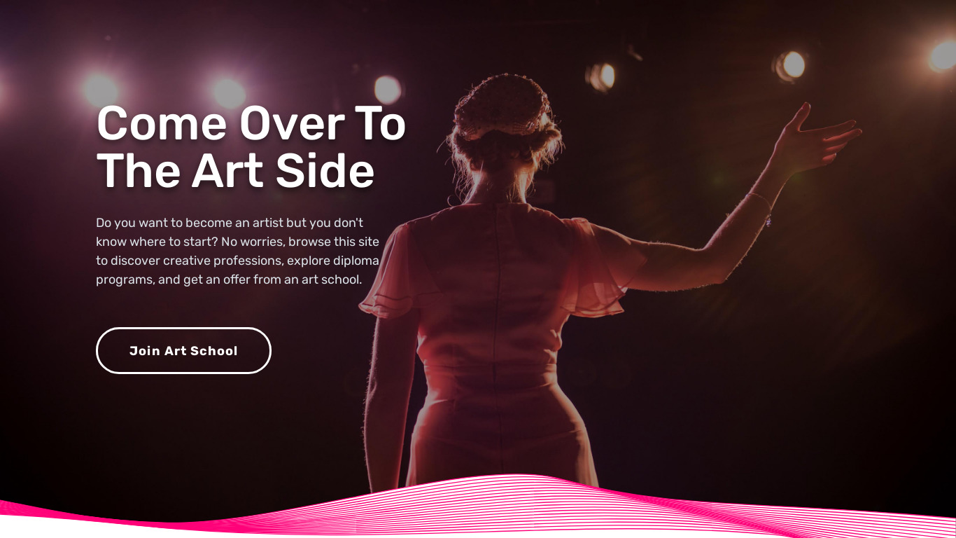 Creative Career Now Landing page