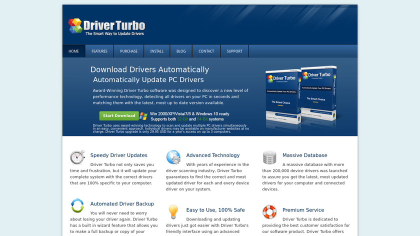 Driver Turbo Landing Page