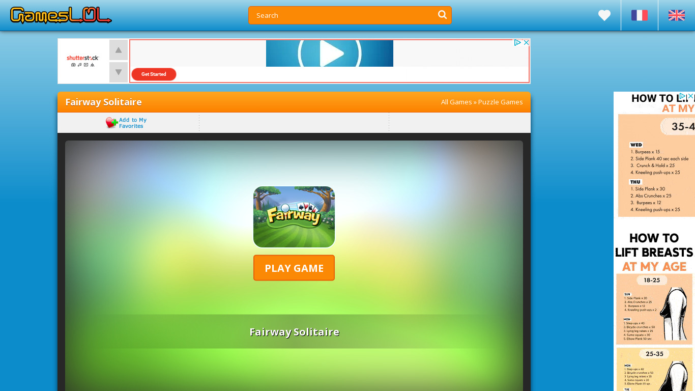Fairway Solitaire Landing page