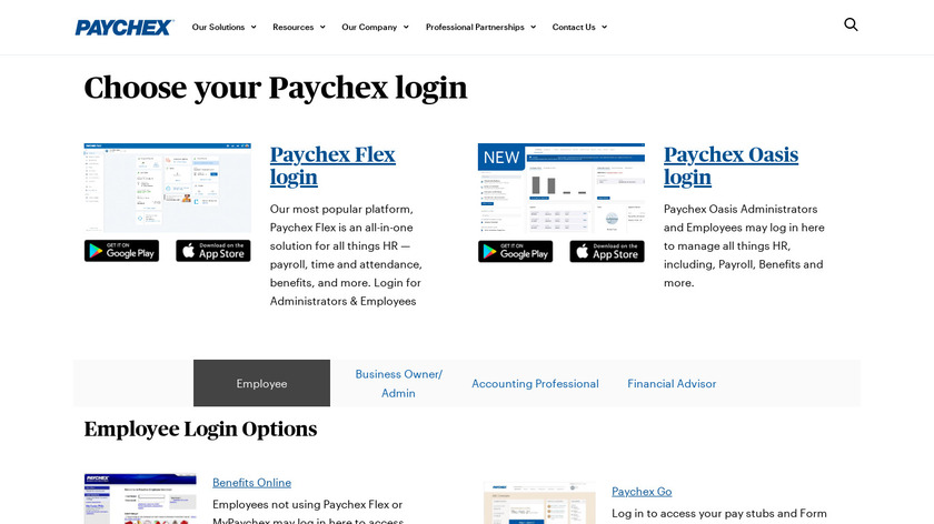 Paychex Flex Landing Page