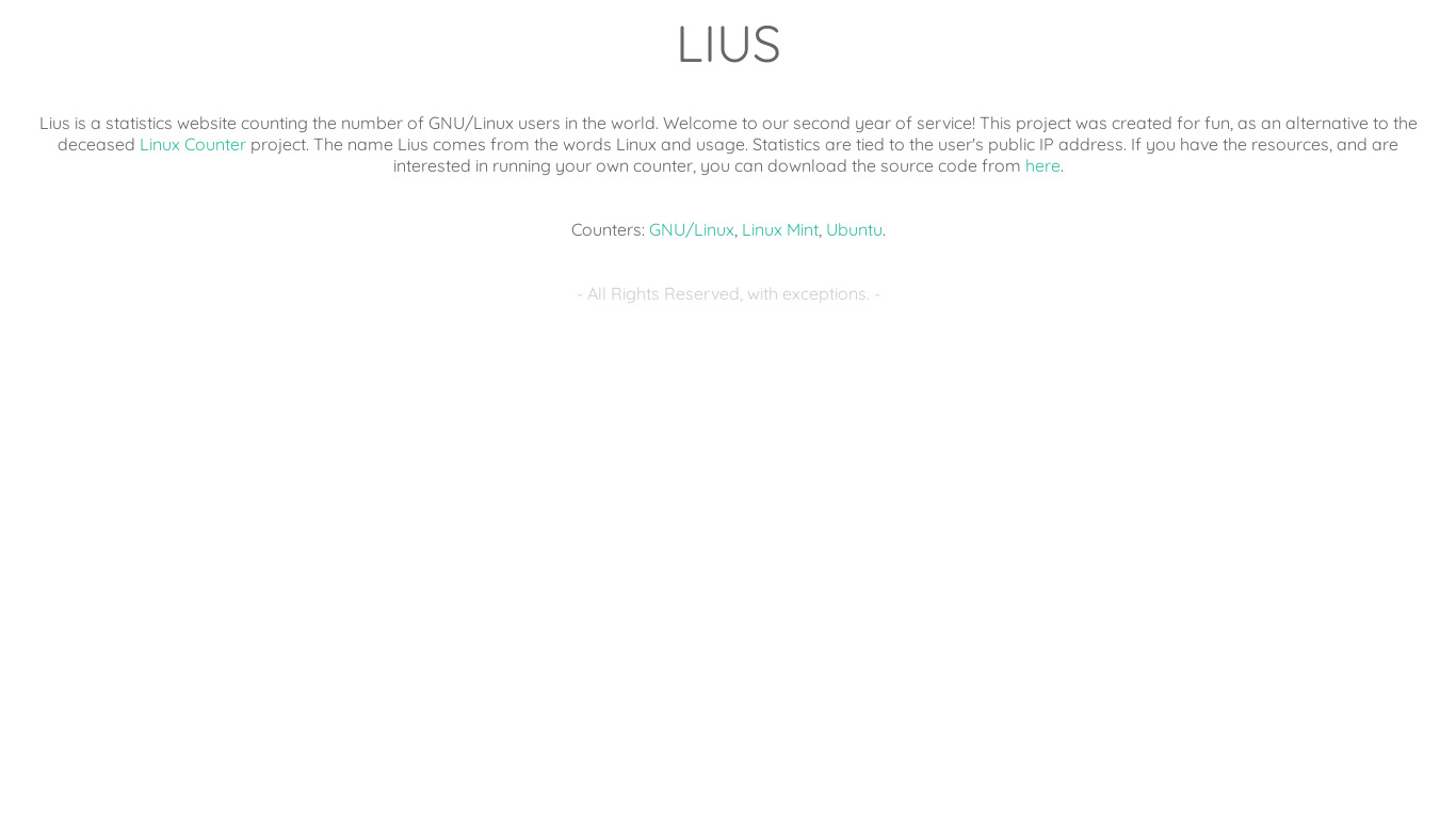 Lius Landing page