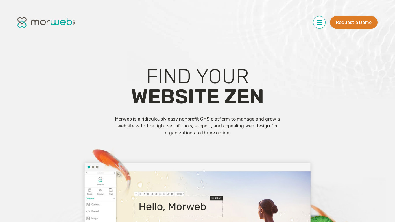 Morweb Landing page