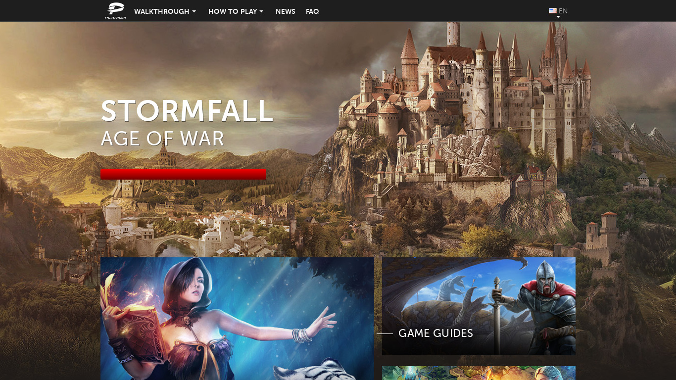 Stormfall: Age of War Landing page