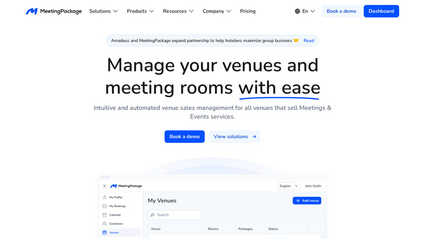 MeetingPackage.com Landing Page