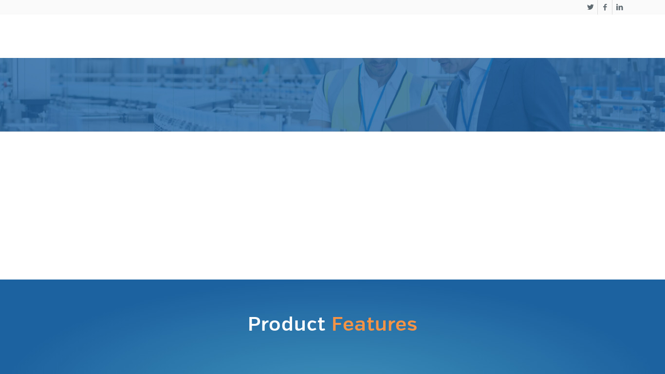 Food Safety Management Software Landing page