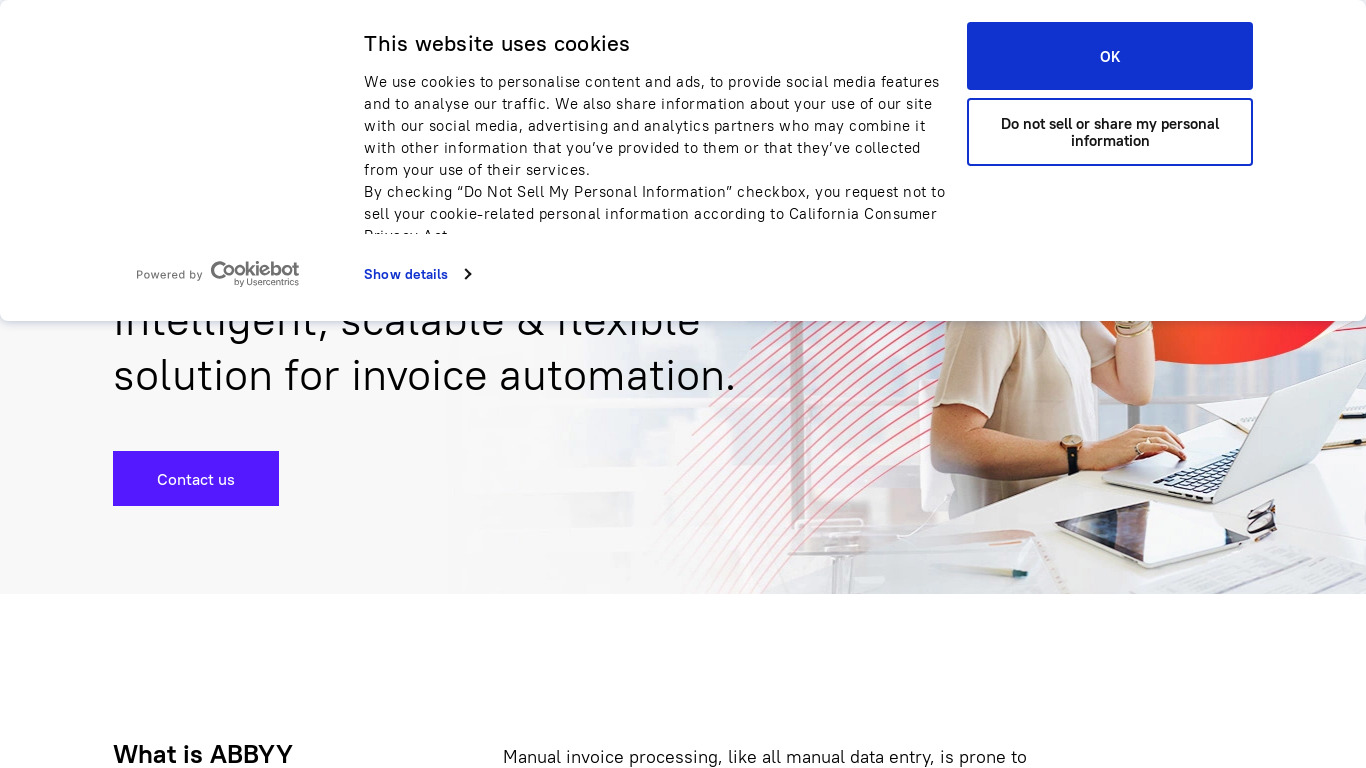 ABBYY FlexiCapture for Invoices Landing page
