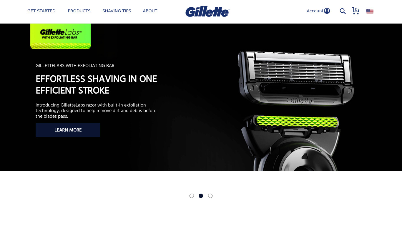 Gillette On Demand Landing page
