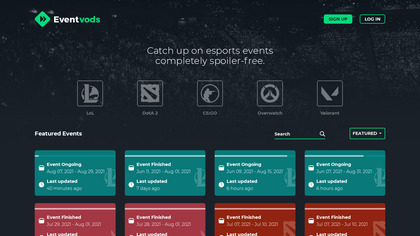 Eventvods - esports on demand image