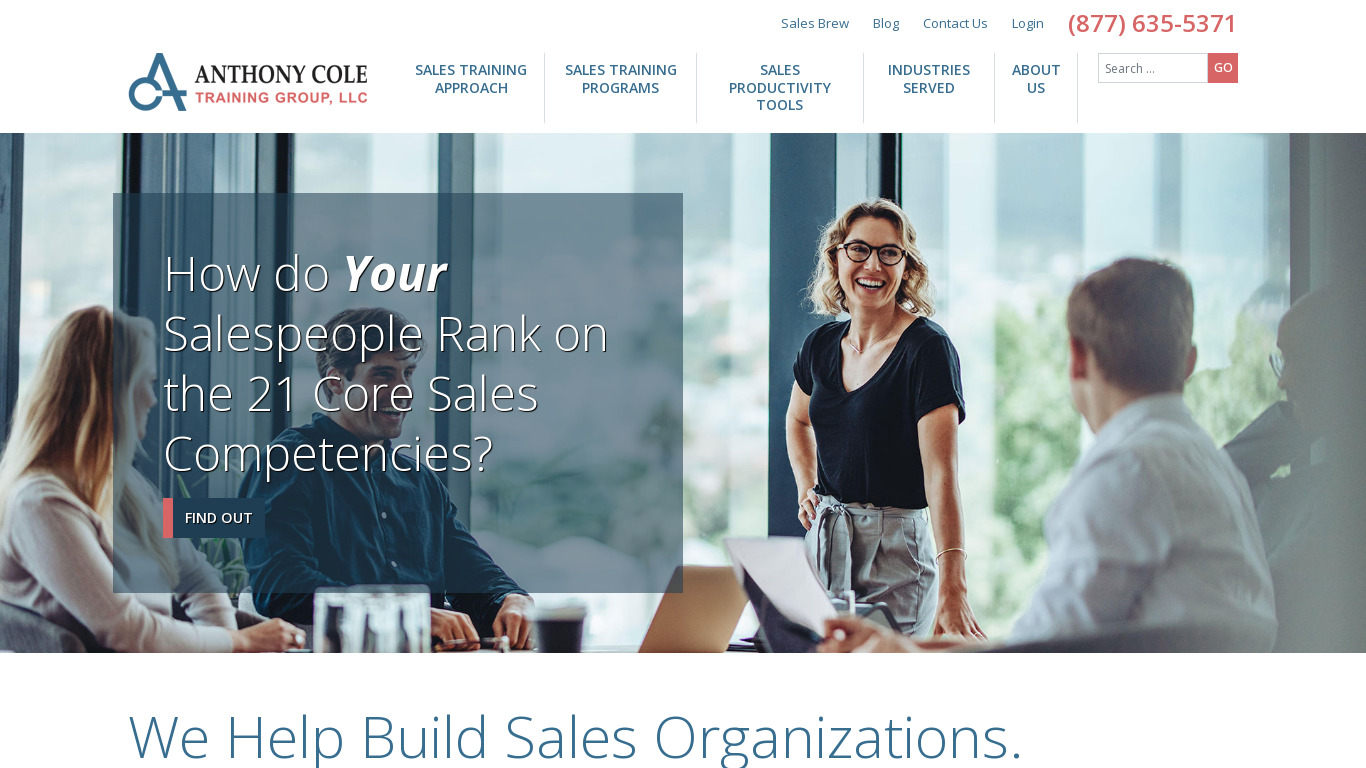 Anthony Cole Training Group Landing page