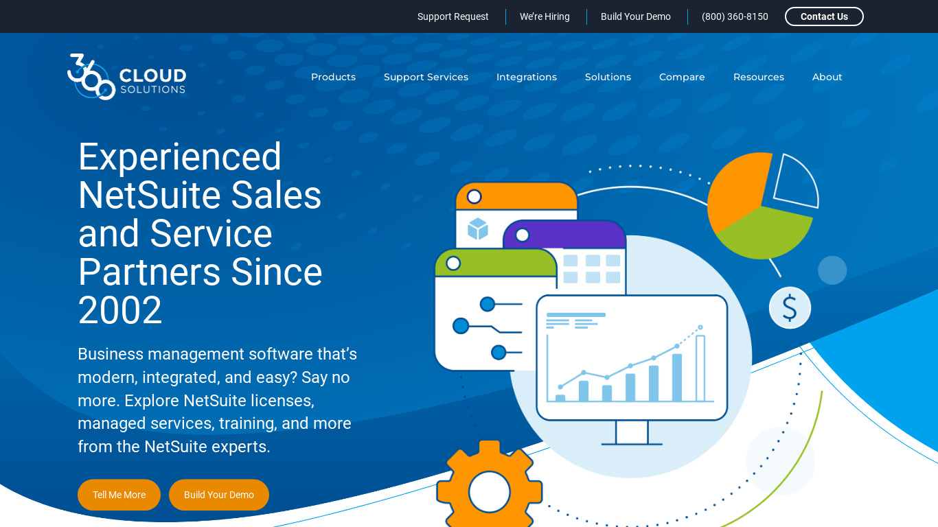 360 Cloud Solutions Landing page