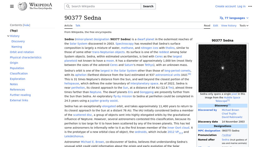 Sedna Landing Page