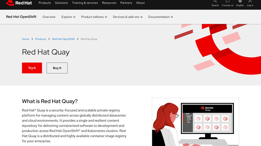 Red Hat Quay Landing Page