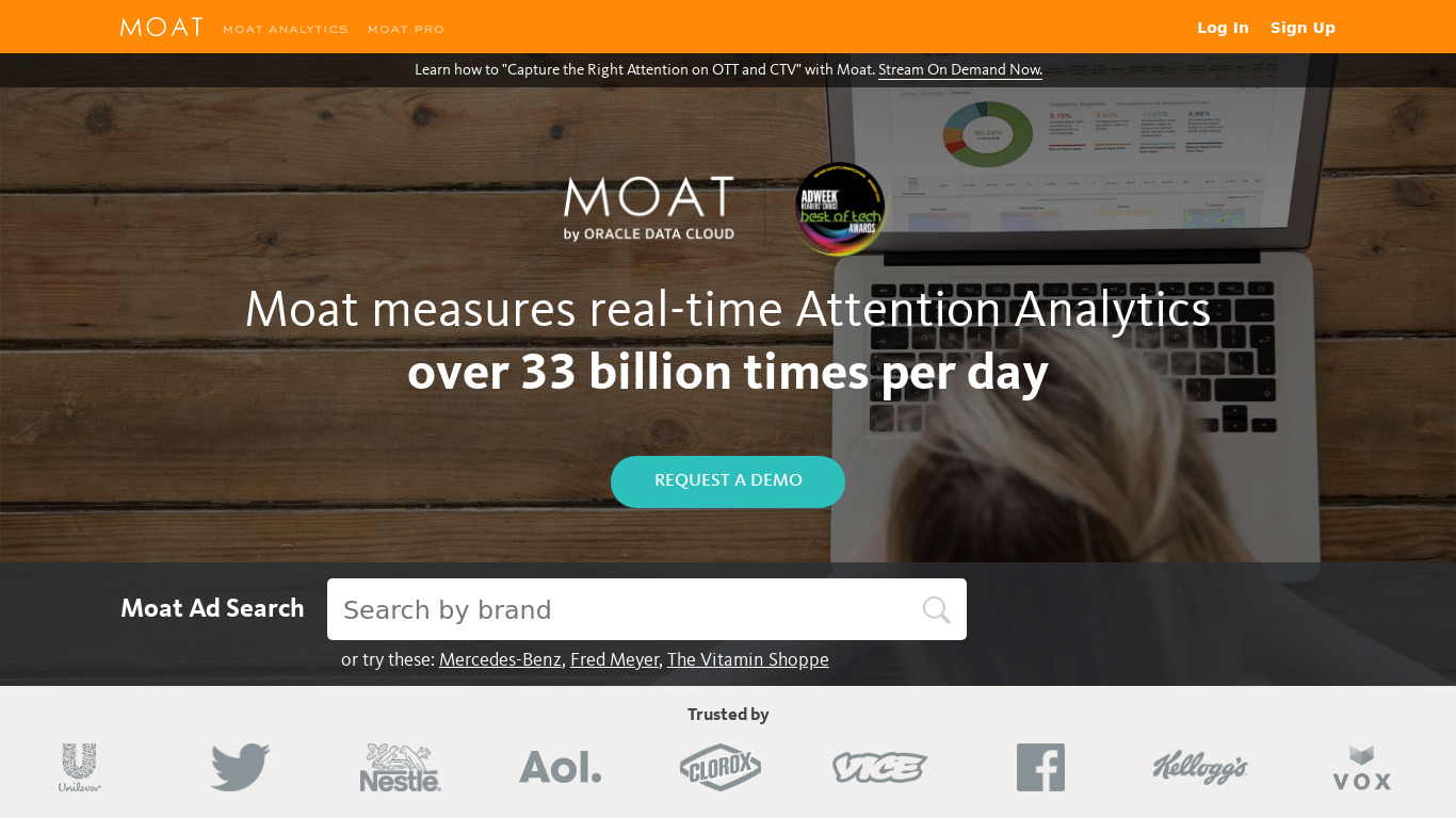 Moat Landing page