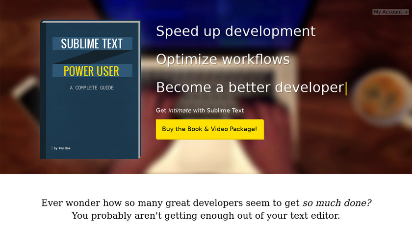 Sublime Text Power User Landing Page