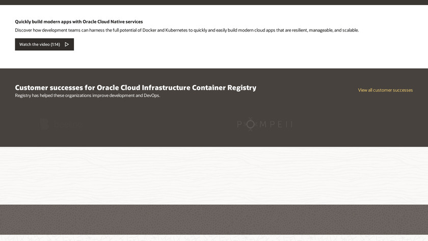 Oracle Wercker Landing Page