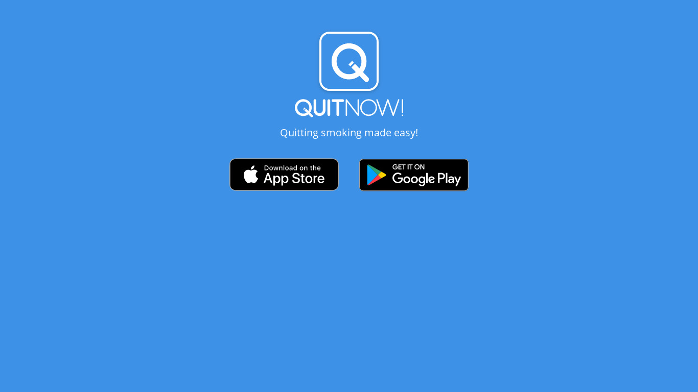 QuitNow Landing page