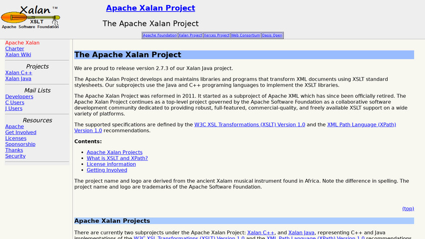 Apache Xalan Landing Page