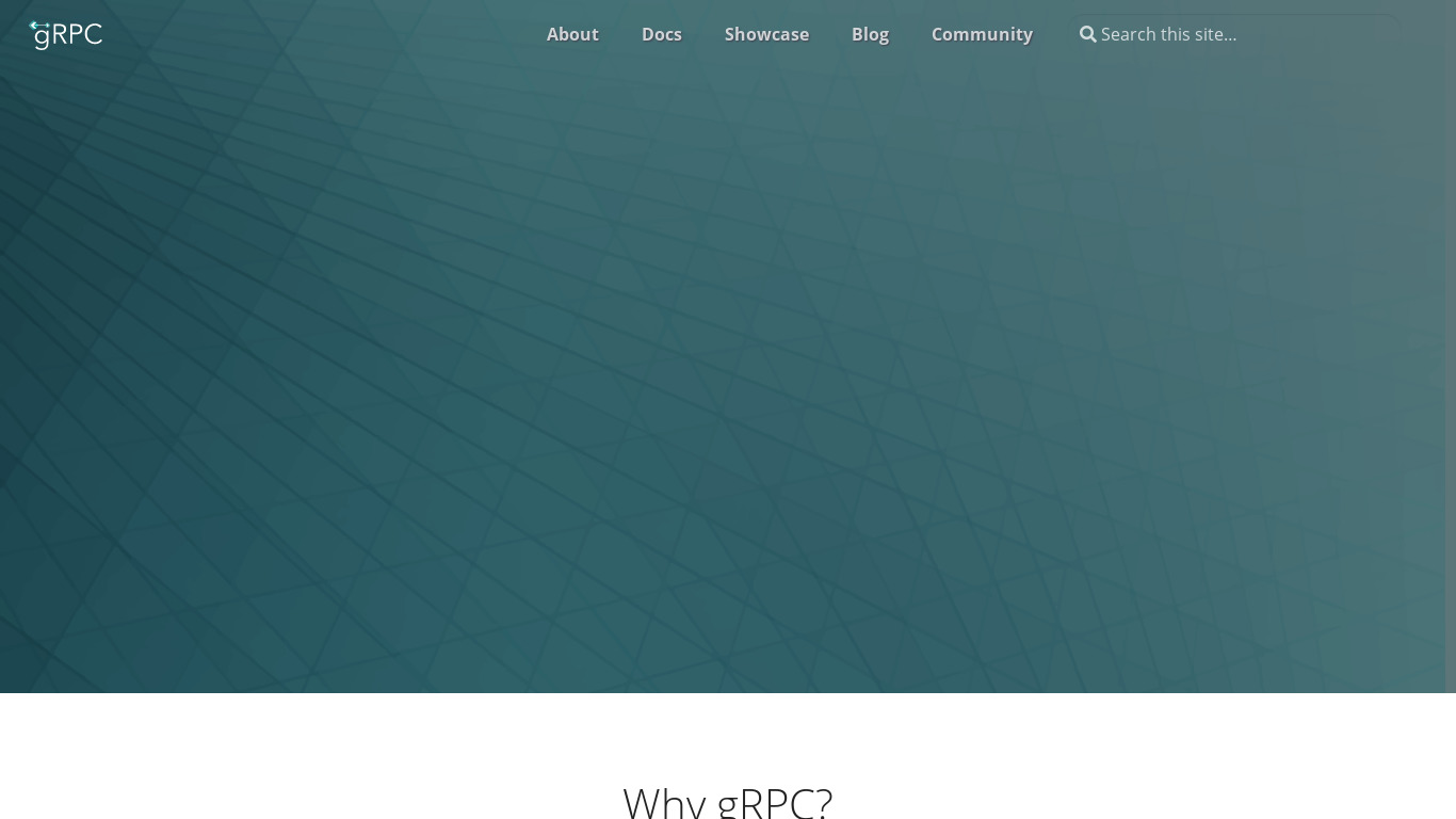 gRPC Landing page