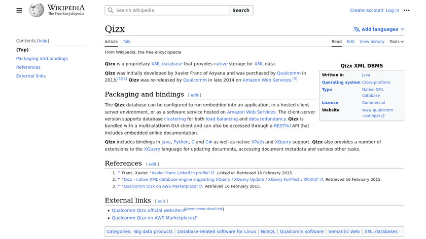 Qizx Landing Page