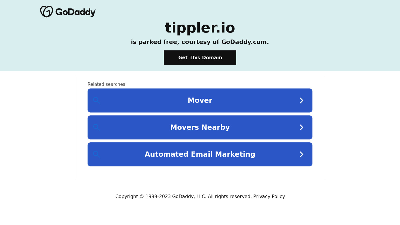 Tippler Landing page