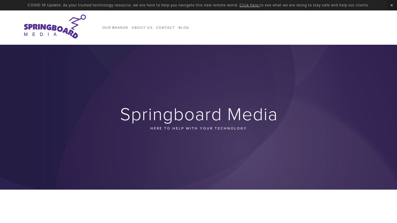 Springboard Media Landing page