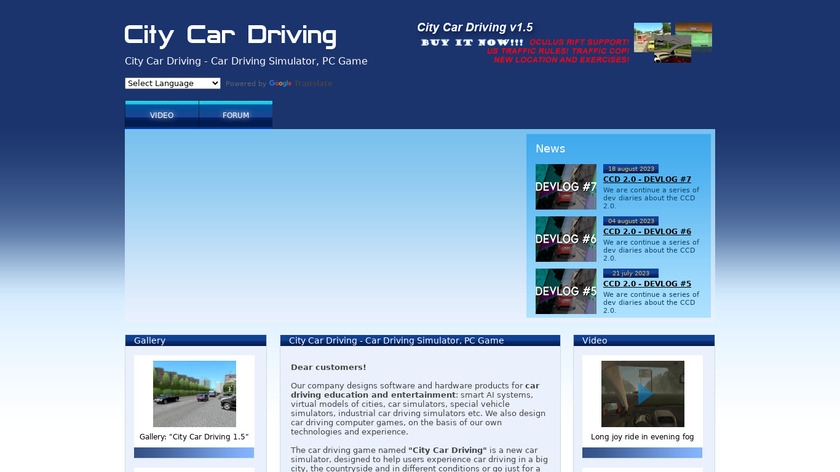 City Car Driving Landing Page