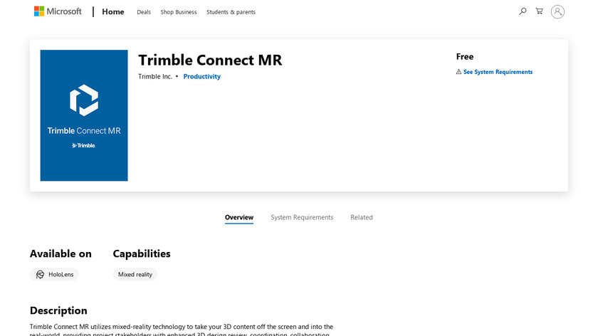 Trimble Connect for HoloLens Landing Page