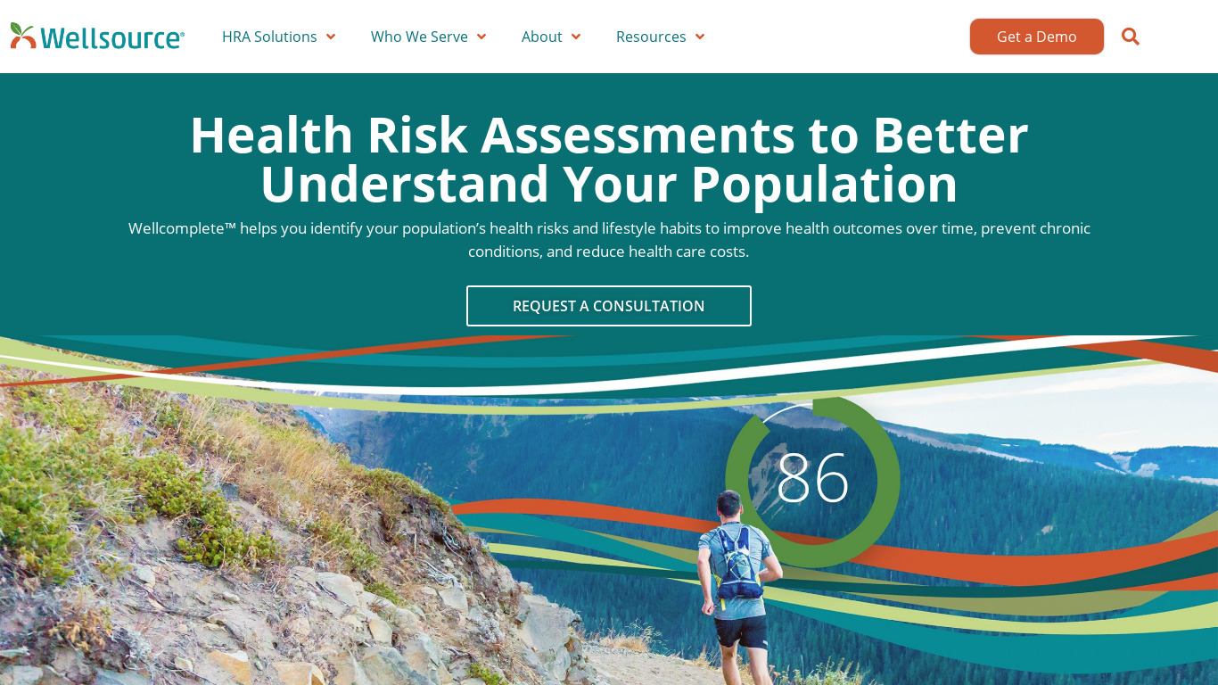 WellSuite IV Health Risk Assessments Landing page