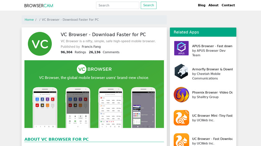 VC Browser Landing Page