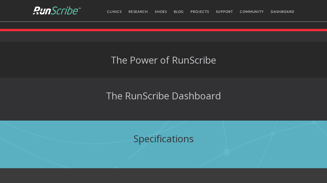 RunScribe Landing page