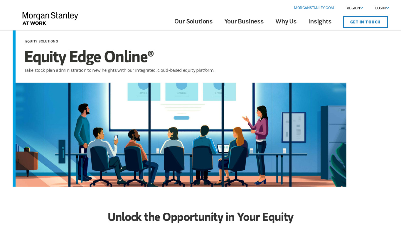 Equity Edge Landing page