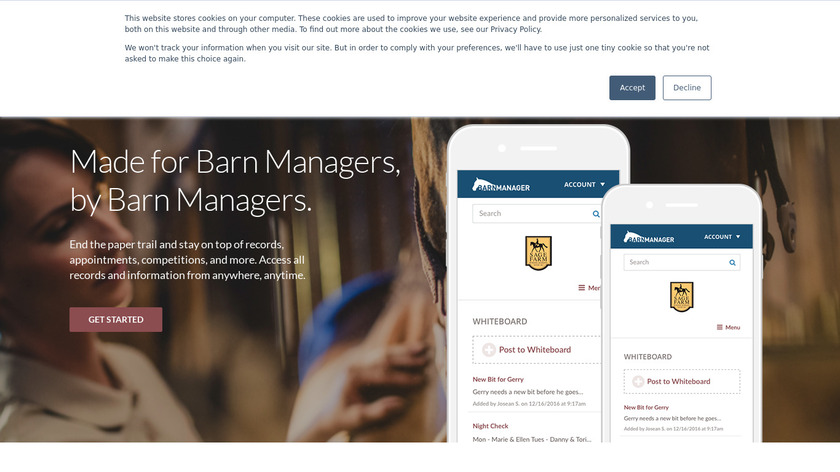 BarnManager Landing Page