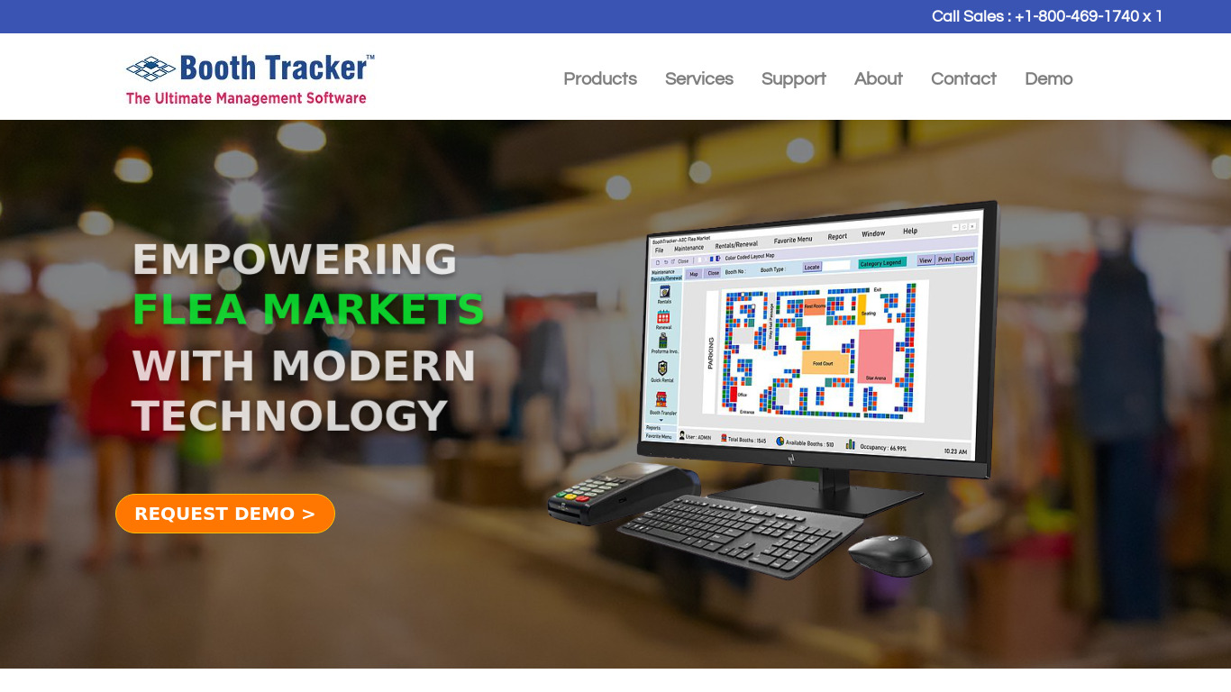 Booth Tracker Landing page